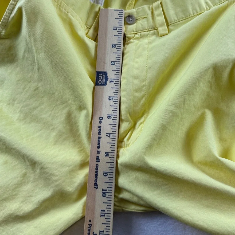 Polo Ralph Lauren Mens Yellow Cotton Chino Shorts Size 30 Preppy Classic Twill